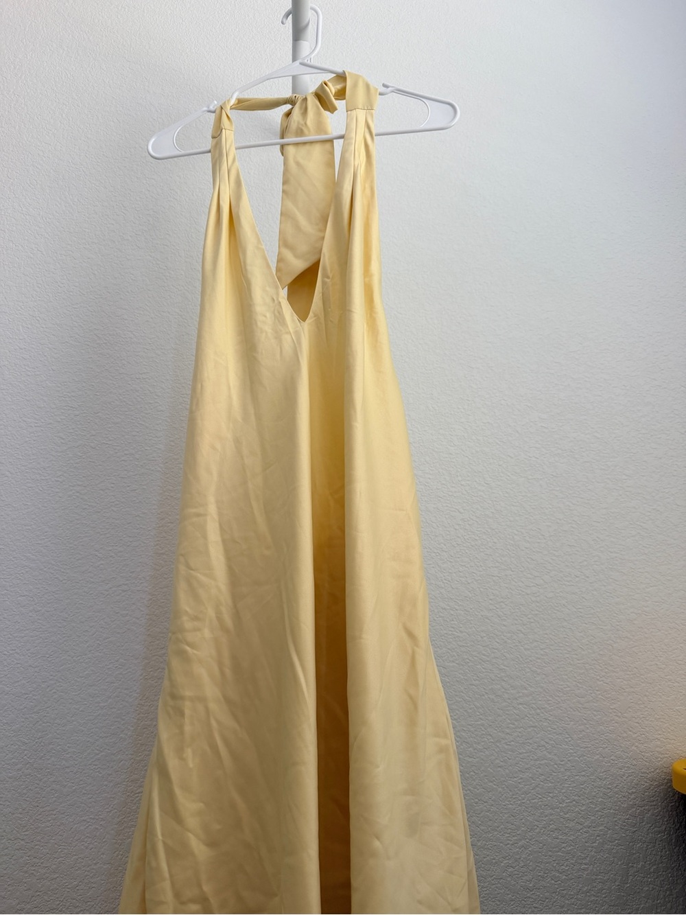 wild fable Pale Yellow Halter Midi Dress